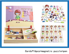 Cargar imagen en el visor de la galería, Magnetic Imagination Puzzle Toy Wooden Box- Preschool Education Toys
