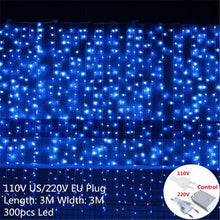 Load image into Gallery viewer, 220v /110v star LED Curtain String Lights Fairy Garland decoration
