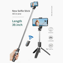 Cargar imagen en el visor de la galería, Wireless bluetooth Selfie Stick Tripod Foldable Tripod Monopods Universal for SmartPhones Gopro Sports Action Cameras
