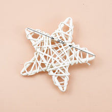 Cargar imagen en el visor de la galería, 10/15/20cm Rattan Star frame Wreaths Christmas decoration For Home DIY Handmade Hanging wedding wall
