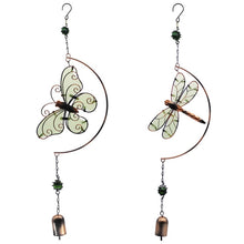 Cargar imagen en el visor de la galería, Luminous Wind Chimes Butterfly Dragonfly Hanging Pendant Garden Balcony Bell Decoration
