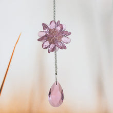 Load image into Gallery viewer, Lotus Crystal Faceted Pendant Window Suncatchers Glass Hanging Ornaments Home Wedding Decoration
