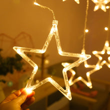 Load image into Gallery viewer, 220v /110v star LED Curtain String Lights Fairy Garland decoration
