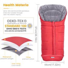 Load image into Gallery viewer, Snugly Cocoon Winter Baby Sleeping bag keeps baby warm and comfy while on the go
