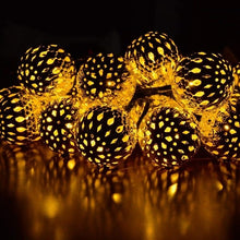 Cargar imagen en el visor de la galería, 2 mode 5m 20leds solar hollow ball decoration, christmas strings lights, holiday lighting
