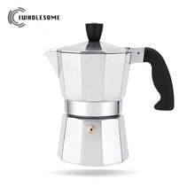 Load image into Gallery viewer, Aluminum Coffee Maker Durable Mocha Espresso Percolator Pot  150/300/450/600ml Stovetop Household Coffee Maker
