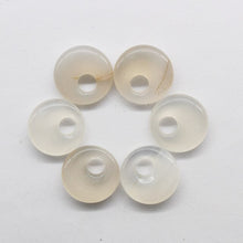 Cargar imagen en el visor de la galería, natural stone pendants donuts, 12/batch free, 18mm beads for jewelry making
