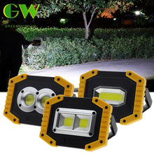 Cargar imagen en el visor de la galería, LED Portable Spotlight COB Flood Lights USB Rechargeable Flashlight Work Light Outdoor Portable Searchlight for Hunting Camping
