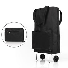 Load image into Gallery viewer, Folding Shopping Pull Cart Trolley Bag With Wheels Foldable Shopping Bags  Reusable Grocery Bags Food Organizer Vegetables Bag
