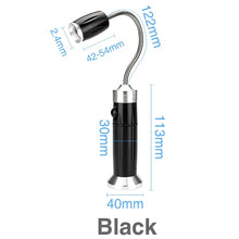 Cargar imagen en el visor de la galería, Portable LED Flashlights Adjustable Focus Multifunctional Waterproof Working Lamp Magnetic Base Flexible Gooseneck Outdoor Light
