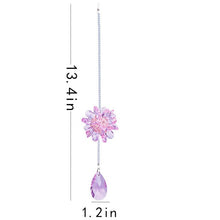 Load image into Gallery viewer, Lotus Crystal Faceted Pendant Window Suncatchers Glass Hanging Ornaments Home Wedding Decoration
