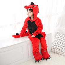 Load image into Gallery viewer, Kids hooded Pajamas Sleepwear  Animals Rainbow Unicorn
