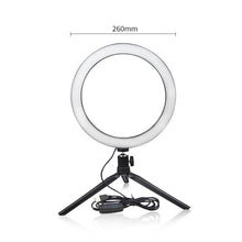 Cargar imagen en el visor de la galería, Vanity table mirror Light USB LED Selfie Ring Light Desk Lamp LED Studio Ring Light
