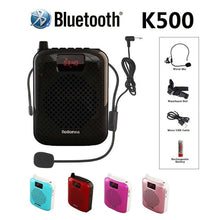 Cargar imagen en el visor de la galería, K500 Microphone Bluetooth Loudspeaker Portable Auto Pairing USB Charging Voice Amplifier Megaphone Speaker For Teaching
