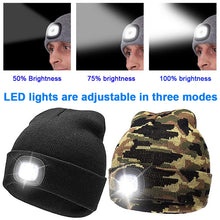 Cargar imagen en el visor de la galería, Hot Christmas Gifts Adult/Kids Hat LED Lighted Beanie Cap Hip Hop Knit Hat Hunting Running
