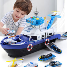 Load image into Gallery viewer, Kids Toys Simulation Track Boat Diecasts &amp; Toy Vehicles Music Story Light Toy Ship Model Toy Car Parking Boys Toys
