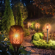 Load image into Gallery viewer, 96 LED Solar Flame Flickering Waterproof LED Garden Landscape Path Lighting
