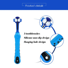 Load image into Gallery viewer, Dog Toothbrush Soft Pet Cat Toothbrush withThree Sided Dogs Rubber Tooth Brush Bad Breath Tartar Teeth Tool Pet Accessories
