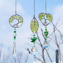 Cargar imagen en el visor de la galería, H&amp;D Natural Stones Tree of Life Sun Catcher Healing Crystals Drop Pendant Rainbow Maker Collection Decor for Home
