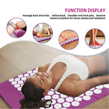 Cargar imagen en el visor de la galería, Yoga Massage Mat Acupressure Massager Spike Mat Massage Cushion Pads Home Health Back Neck Foot Massager Pillow Pain Relieve
