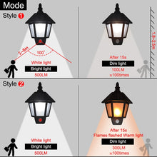 Load image into Gallery viewer, Solar Lights Solar Flame Flickering Dancing Wall Lamp Outdoor Waterproof Led Solar Landscape Decoration Lighting Security Light
