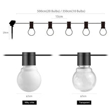 Cargar imagen en el visor de la galería, 10/20 Bulbs LED Solar Lamp String Lights Balls Waterproof Balcony Porch Fairy Lights Outdoor Solar LED Lights Garden Decoration
