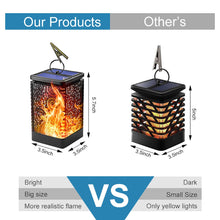 Load image into Gallery viewer, Dancing Solar Flame Lanterns 1 or 2 Pack Outdoor Garden Waterproof Landscape Lights
