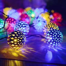 Load image into Gallery viewer, 2 mode 5m 20leds solar hollow ball decoration, christmas strings lights, holiday lighting
