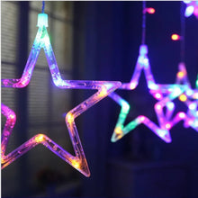 Load image into Gallery viewer, 220v /110v star LED Curtain String Lights Fairy Garland decoration
