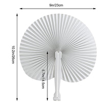 Cargar imagen en el visor de la galería, 36pcs Folding Fan Home Decoration Handheld Fans Paper Folded Fan Circular Paper Fan For Wedding Party
