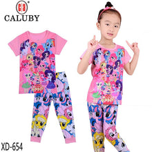 Cargar imagen en el visor de la galería, 2020 Girl/boy cotton Pajamas sets cartoon, Christmas, superhero, and more
