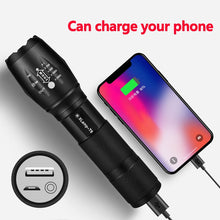 Cargar imagen en el visor de la galería, SHENYU Powerful Rechargeable Mini LED Flashlight USB Direct Charge Powerbank Cree T6 Torch Tactical 18650 Lantern Hiking Camping
