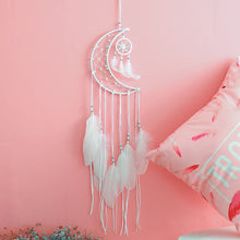 Cargar imagen en el visor de la galería, Moon Feather Dream Catcher Exquisite Handmade Moon Car Pendant Bedroom Dormitory Home Decoration dreamcatcher children room new
