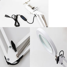 Load image into Gallery viewer, Table Lamp 5X Magnifying Dimming Swing Arm Beauty Skincare Manicure Tattoo Jewelry repair Embroidery
