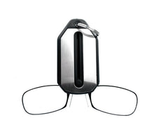 Load image into Gallery viewer, Clip Nose Reading Glasses Mini Folding Reading Glasses Men and Women With Key chain
