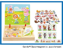 Cargar imagen en el visor de la galería, Magnetic Imagination Puzzle Toy Wooden Box- Preschool Education Toys
