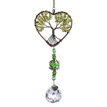 Cargar imagen en el visor de la galería, H&amp;D Natural Stones Tree of Life Sun Catcher Healing Crystals Drop Pendant Rainbow Maker Collection Decor for Home
