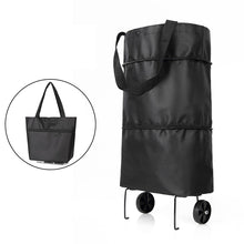 Load image into Gallery viewer, Folding Shopping Pull Cart Trolley Bag With Wheels Foldable Shopping Bags  Reusable Grocery Bags Food Organizer Vegetables Bag
