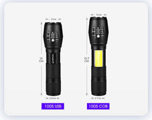 Cargar imagen en el visor de la galería, SHENYU Powerful Rechargeable Mini LED Flashlight USB Direct Charge Powerbank Cree T6 Torch Tactical 18650 Lantern Hiking Camping
