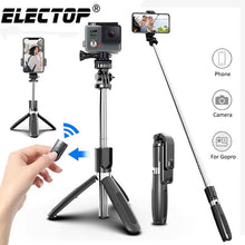 Cargar imagen en el visor de la galería, Wireless bluetooth Selfie Stick Tripod Foldable Tripod Monopods Universal for SmartPhones Gopro Sports Action Cameras
