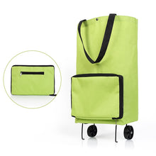 Load image into Gallery viewer, Folding Shopping Pull Cart Trolley Bag With Wheels Foldable Shopping Bags  Reusable Grocery Bags Food Organizer Vegetables Bag
