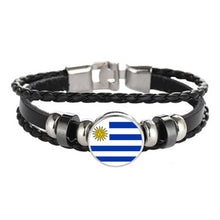 Load image into Gallery viewer, Italy New Zealand Uruguay Greece Jamaica Flag Multilayer Leather Bracelet Fashion Bracelet Men and Women Jewelry
