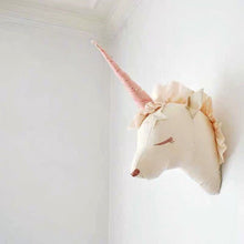 Cargar imagen en el visor de la galería, Handmade Animals Head Wall Hanging Decor Elephant Unicorn Heads
