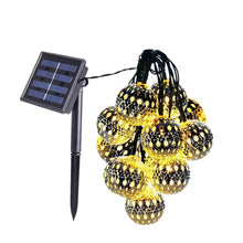 Cargar imagen en el visor de la galería, 2 mode 5m 20leds solar hollow ball decoration, christmas strings lights, holiday lighting
