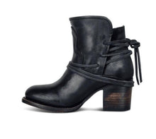 Load image into Gallery viewer, Ankle Boots Plus Retro Block Heel Buckle Strap Short boots woman shoes
