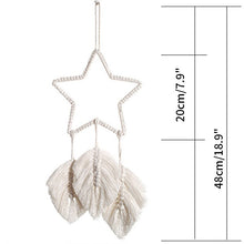 Load image into Gallery viewer, Macrame Star Wall Hanging Woven for Room Cotton Handmade Wall Star Bohemian Chic Tassel
