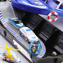 Load image into Gallery viewer, Kids Toys Simulation Track Boat Diecasts &amp; Toy Vehicles Music Story Light Toy Ship Model Toy Car Parking Boys Toys
