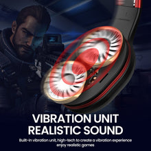 Cargar imagen en el visor de la galería, Newest Picun P80S Mobile Games Headphone LED RGB Vibration Gaming Bluetooth Headset Detachable Mic Wireless/Wired Headphones
