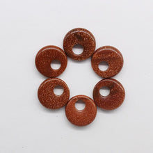 Cargar imagen en el visor de la galería, natural stone pendants donuts, 12/batch free, 18mm beads for jewelry making
