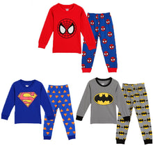 Cargar imagen en el visor de la galería, 2020 Girl/boy cotton Pajamas sets cartoon, Christmas, superhero, and more
